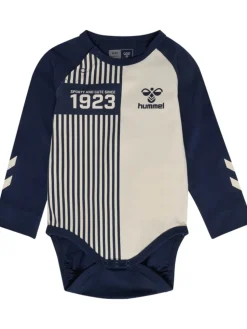 Stripy body langærmet - black iris