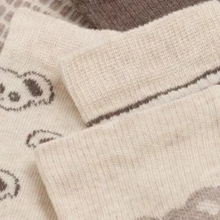 Strømpe m. mønster (5-pak) - Chestnut