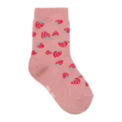 Strømpe m. mønster (5-pak) - Chinese Red