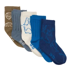 Strømpe m. mønster (5-pak) - Deep Water