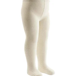 Strømpebukser med hulmønster 2-pak - Bark/ Balsam cream