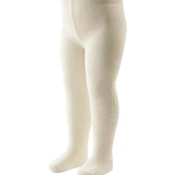 Strømpebukser med hulmønster 2-pak - Bark/ Balsam cream