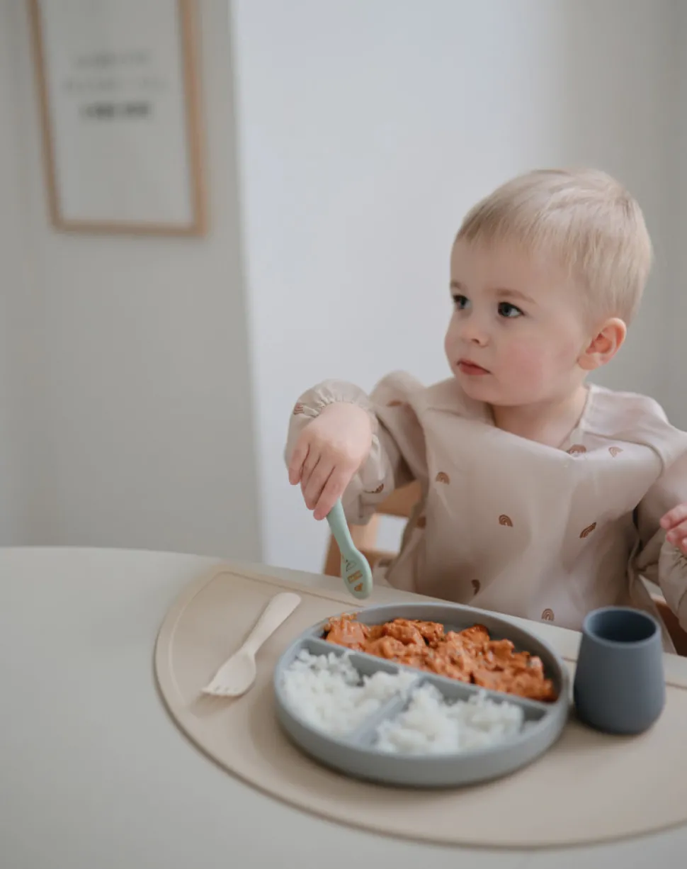 Sugekop-Tallerken Med 3 Rum - Stone