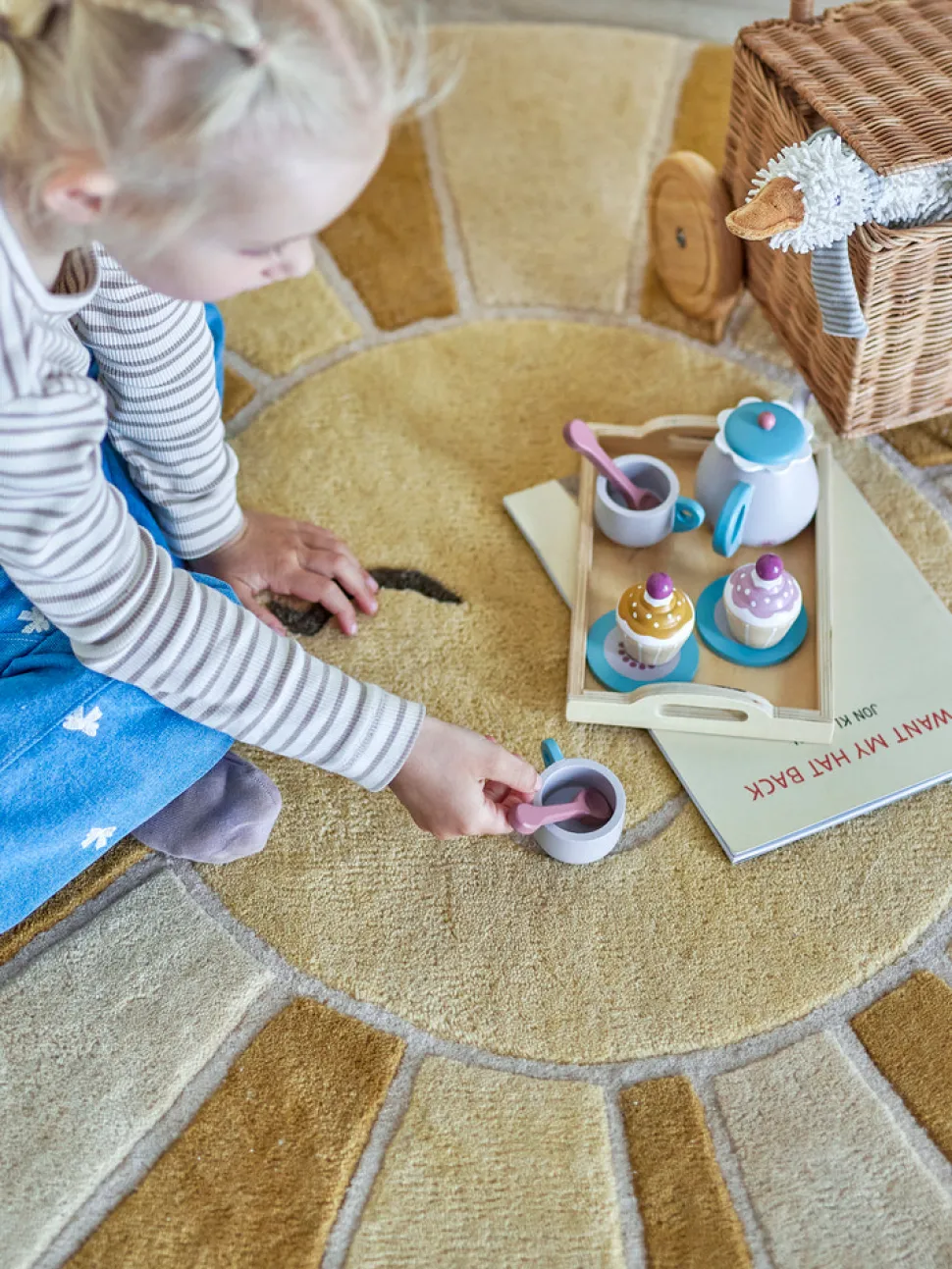 Sun Tæppe, Gul, Uld