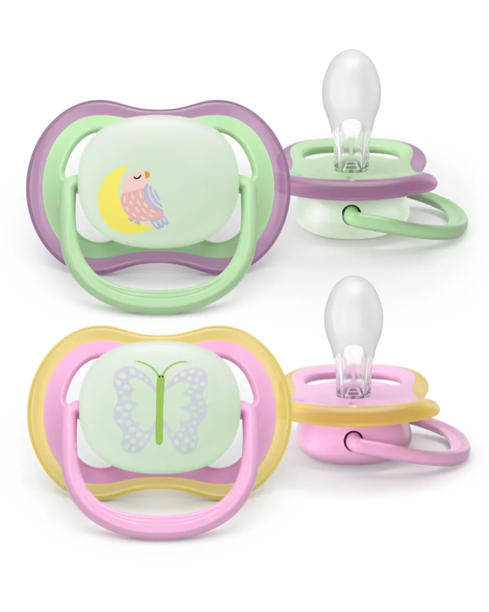 Sut Ultra air, Nat, 6-18 m, lyserød/lysegrøn