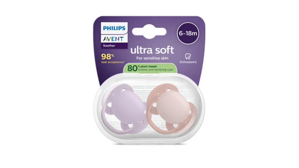 Sut Ultra soft, 6-18 m, lilla og lyserød