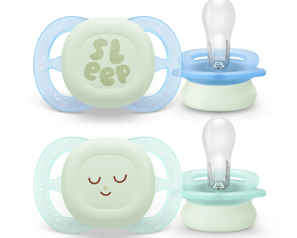 Sut, Ultra Start Night 0-2mdr. 2 pk, grøn og blå