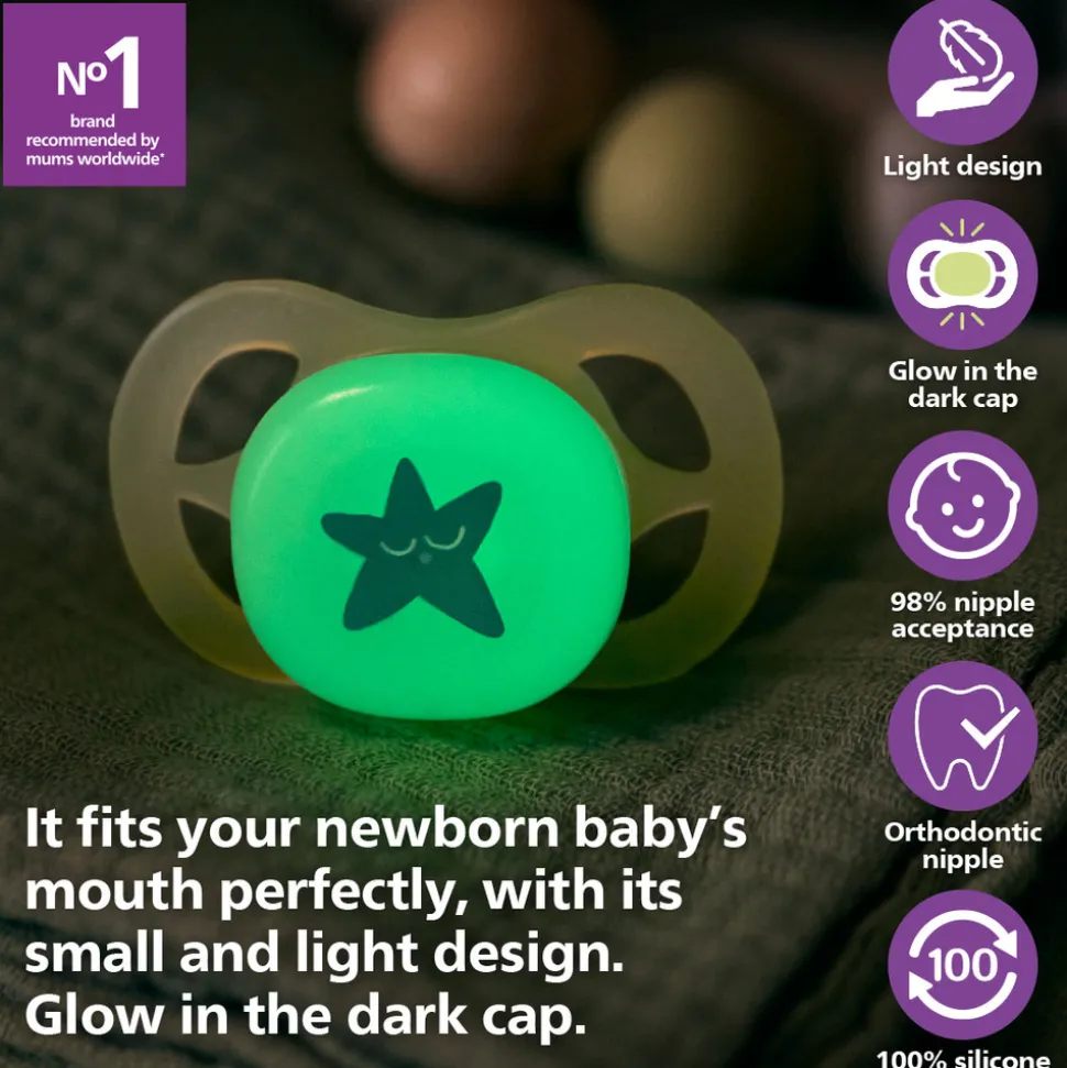 Sut, Ultra Start Night 0-2mdr. 2 pk, grøn og blå