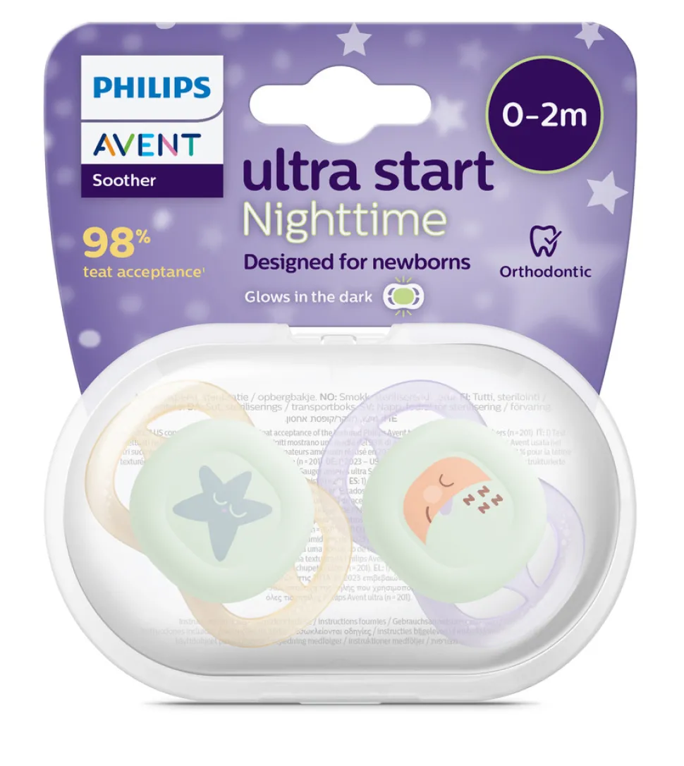 Sut, Ultra Start Night 0-2mdr.2 pk, l.lilla, beige