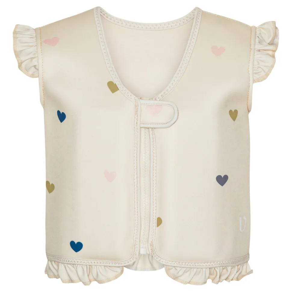 Svømmevest - Neopren - Frill - Milk - Hearts - MILK