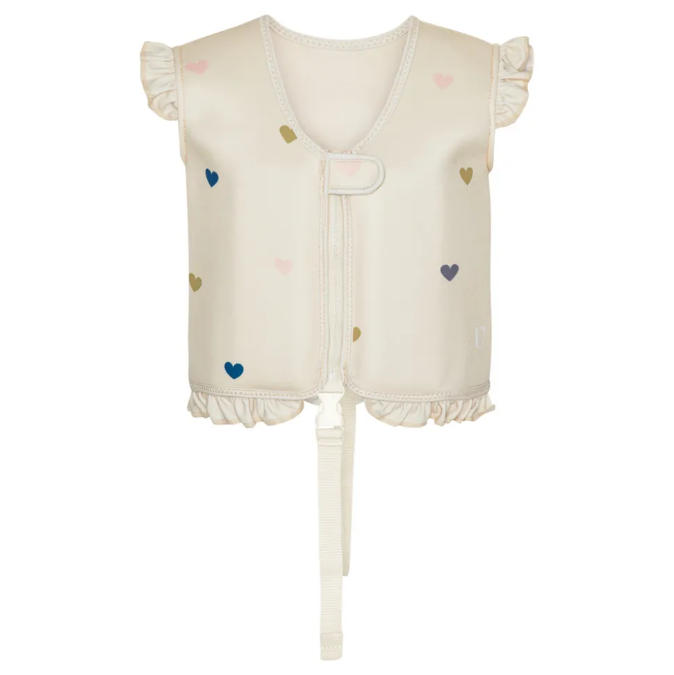 Svømmevest - Neopren - Frill - Milk - Hearts - MILK