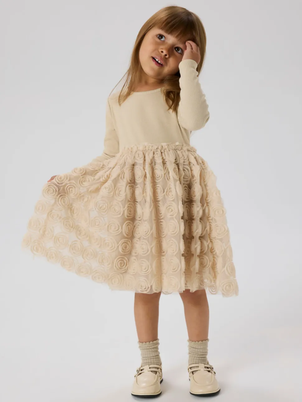 Sykia Tyl Kjole - Cement