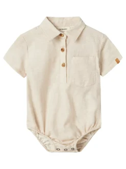 Tarou kortærmet løs body skjorte - BLEACHED