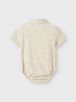 Tarou kortærmet løs body skjorte - BLEACHED