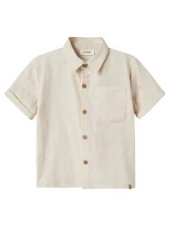 Tarou kortærmet løs skjorte - BLEACHED