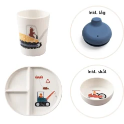 Tastii service sæt - busy builders/vintage blue