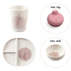 Tastii service sæt - teeny toes/vintage rose