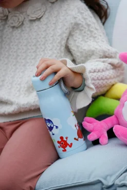 Termoflaske i rustfri stål, lyseblå, 350ml