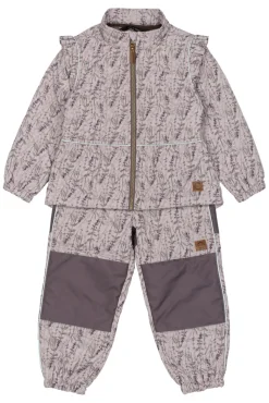 Termosæt med flæse - Cloud gray