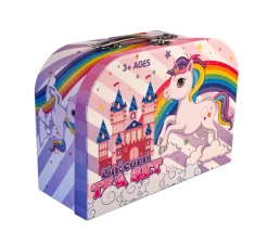 Tesæt i kuffert med enhjørning motiv