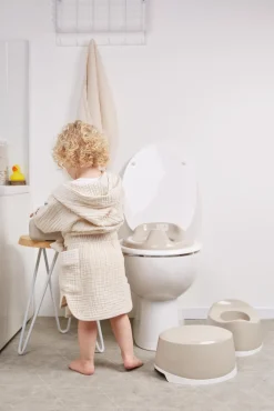 Toiletsæde justerbar - taupe