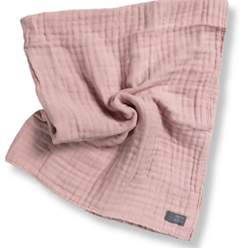 Tæppe, muslin - Silver Rose