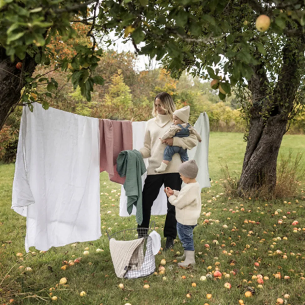 Tæppe, muslin - Silver Rose