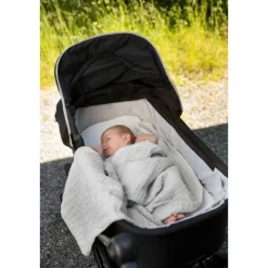 Tæppe, muslin, Dove grey