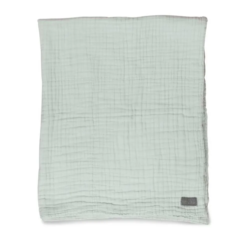 Tæppe, muslin, sage grøn