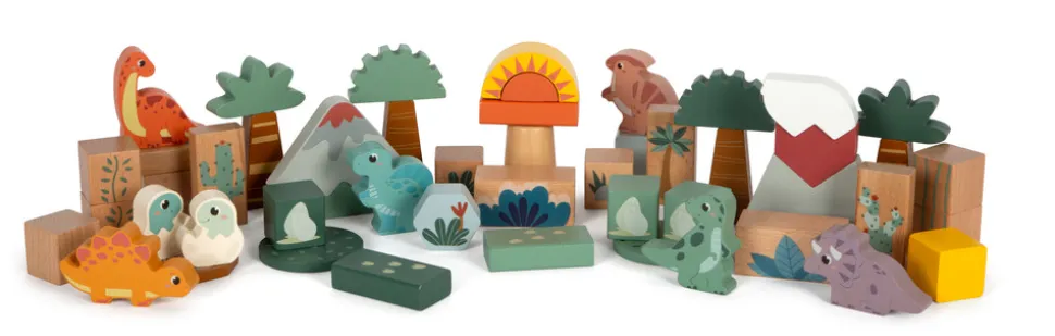 Træ byggeklodser Dino