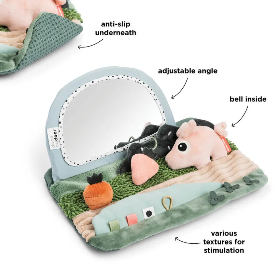 Tummy time sensorisk spejl Tiny farm Farvemix