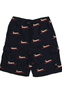 Twill shorts m. lomme - NAVYSTRIPE