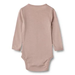 Uld body langærmet Lucca - Dry Rose