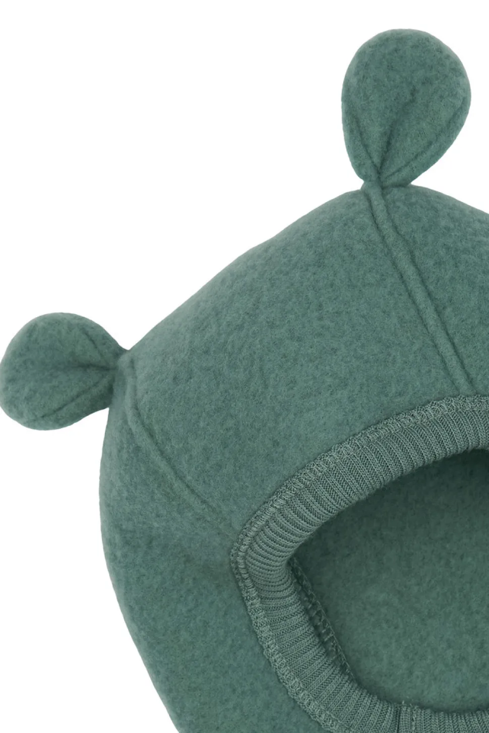 Uld elefanthue med ører - Balsam green