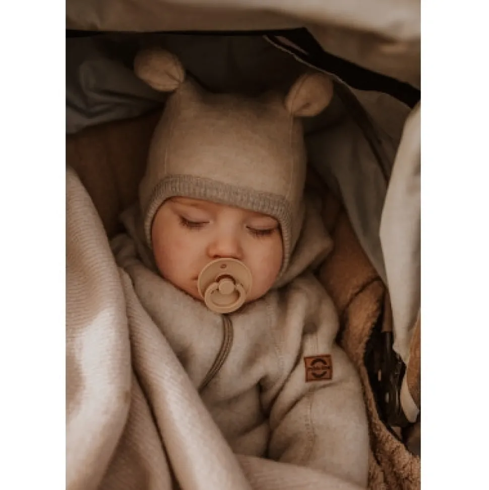 Uld elefanthue med ører - OFFWHITE DENVER