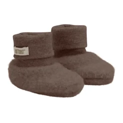 Uld Fleece Footies - Brown melange