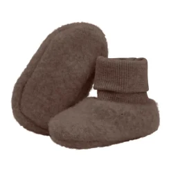 Uld Fleece Footies - Brown melange