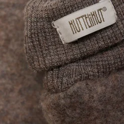 Uld Fleece Vanter - Brown melange