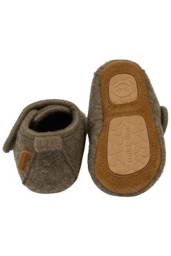 Uld Hjemmesko m. Boderi - Melange denver