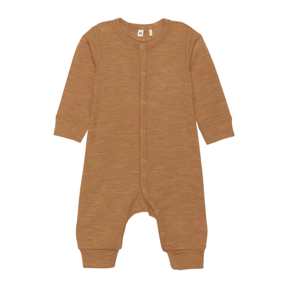 Uld jumpsuit - solid - Chipmunk Melange