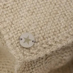 Uld Strik Alpaca Hue Pompom - Camel melange