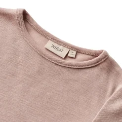 Uld t-shirt ls Alfie - Dry Rose