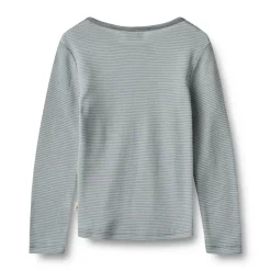 Uld t-shirt ls Alfie - Navy Stripe