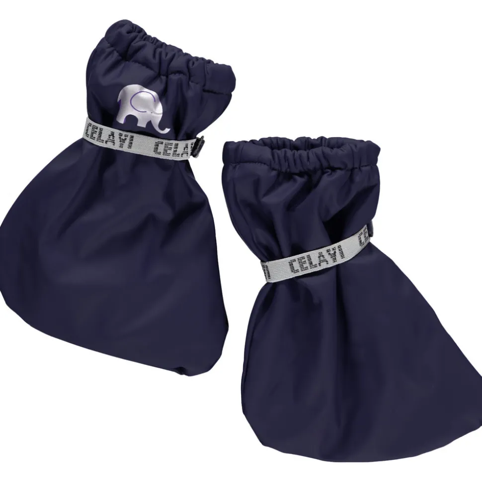 Vatterede PU futter med foer - mørkeblå