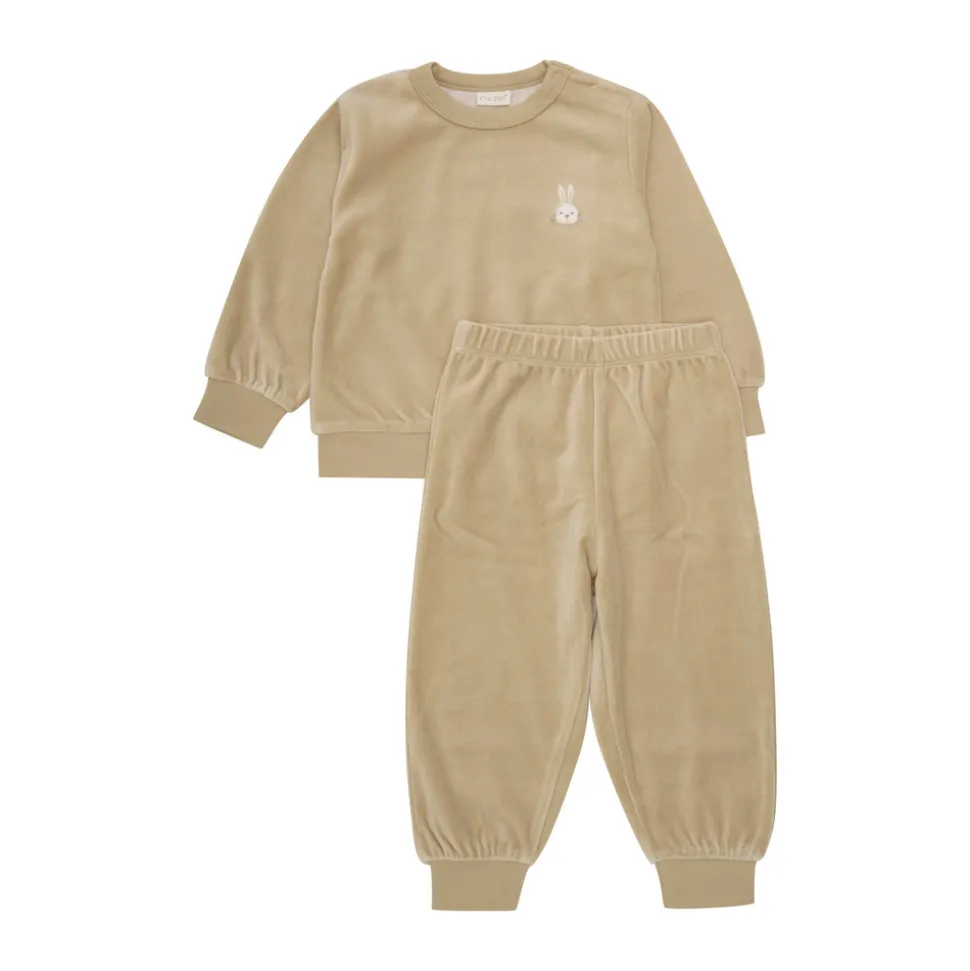 Velour Jogging sæt - Sesame