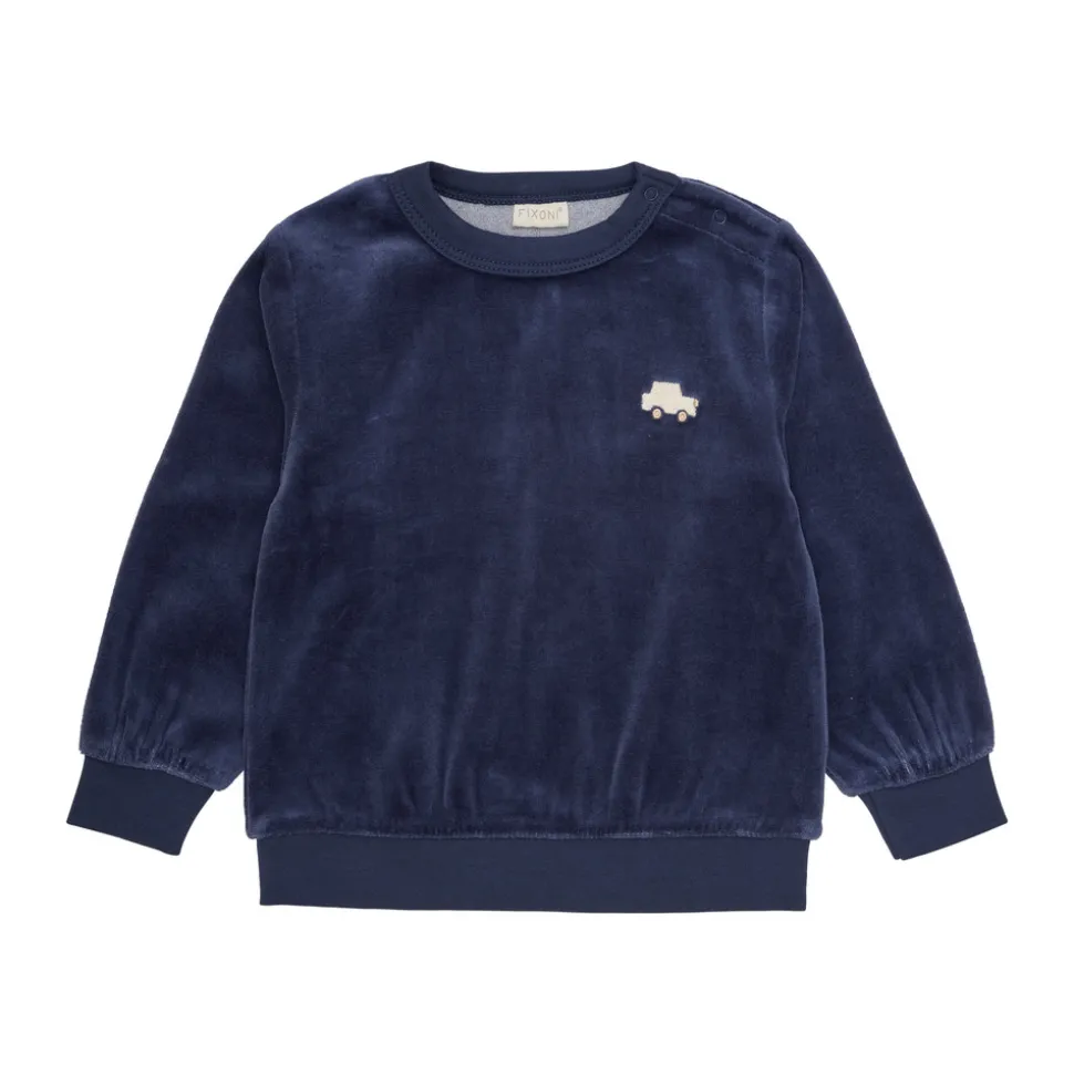 Velour Jogging sæt - Vintage blue