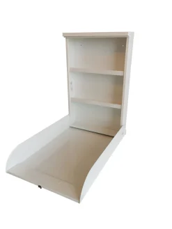 Væghængt metal puslebord Hvid