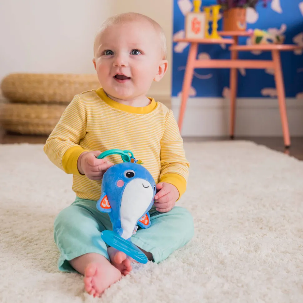 Whale-a-roo pull & shake aktivitets-hval