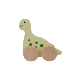 Wooden Dino on Wheel