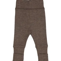 Woolly bukser med foldbare fødder - Walnut melange